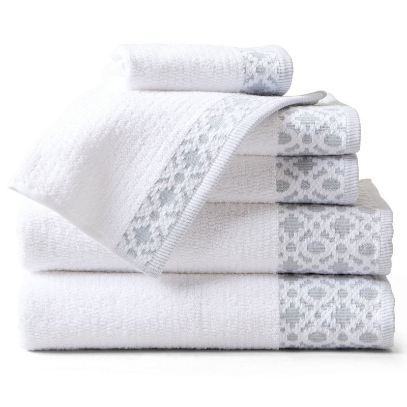 Market & Place Turkish Cotton Luxury 6-Piece Bath Towel Set, 1 of 8