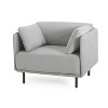 CAVINAS Vintage Style Lounge Chair,Accent Chair with Solid Wood Frame and Steel Legs,Comfy Sitting Chair for Living Room,Bedroom,Office - 2 of 4