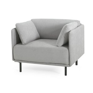 NicBex Faux Leather Accent Chair,Upholstered Living Room Chairs with Mid-Height Backrest and Steel Legs,Accent Chairs for Living Room - 1 of 4