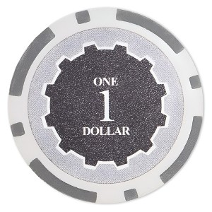 Slickblue 14-Gram Eclipse Poker Chips 25-Pack, Gear Inlay, Casino Chips, High Contrast Denominations, $1-$500 - 1 of 3