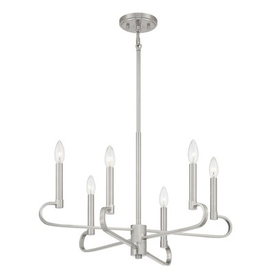 Designers Fountain Summit 6 - Light Chandelier in  Brushed Nickel