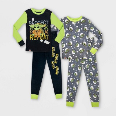 Girls' Lego Star Wars: The Mandalorian 2pc Thermal Pajama Set - Olive Green  : Target