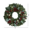 Nearly Natural 24” Eucalyptus and Pine Artificial Wreath with Berries and Pine Cones - 2 of 3