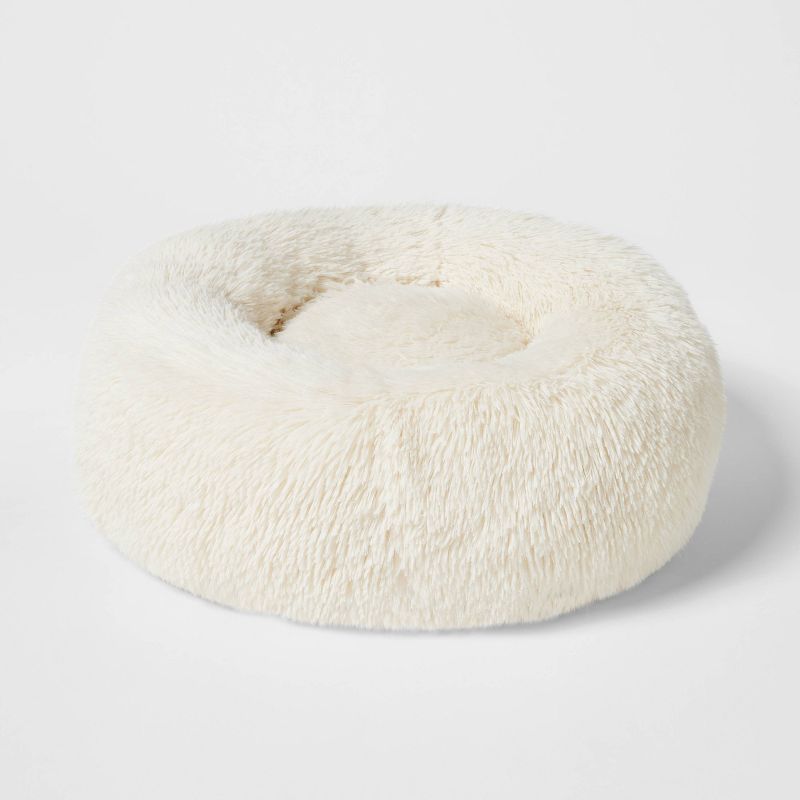 Donut Bolster Dog Bed - Boots &#38; Barkley&#8482; - Cream - S, 1 of 4