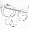 Hoop Earrings for Women 50mm Classic Thin Gold Sterling Silver Womens Ginger Lyne Collection - 3 of 4