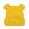Winnie The Pooh Character Face Yellow Fuzzy Yarn Cuff Beanie With 3D Ears - 4 of 4