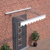 Aghana Digitals Premium 47"x34" Door Window Awning: 3.5mm Solid Polycarbonate Roof, Aluminum - 3 of 3