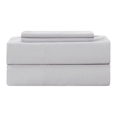 Gray Microfiber Queen Quilt Set with Waffle Design