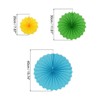 Unique Bargains Round Pattern Decoration Birthday Hanging Paper Fans Party Set - 2 of 4