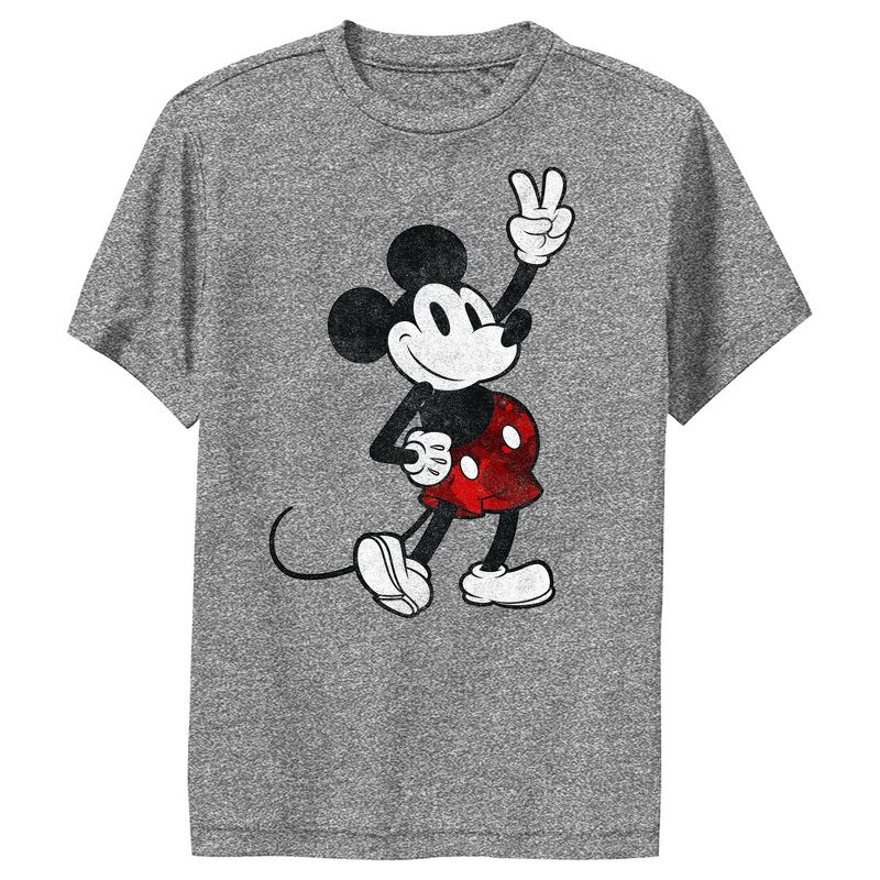 Boy's Disney Mickey Mouse Retro Peace Sign Performance Tee, 1 of 5