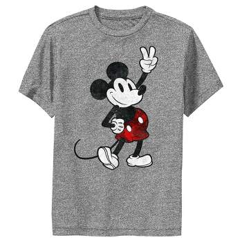 Boy's Disney Mickey Mouse Retro Peace Sign Performance Tee