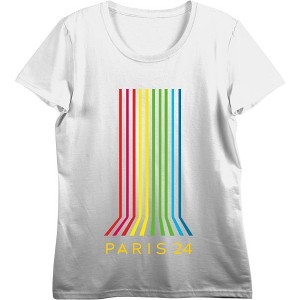 Vintage Rainbow Women's Crew Neck Short Sleeve Crop Tee - 1 of 3
