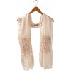 Pavilion Gift Company - Cream - 70" x 30" Lace Accent Scarf - Sweaters and Shawls - 2 of 2