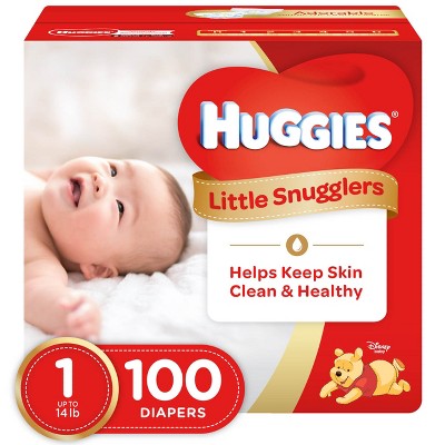 Huggies Little Snugglers Baby Diapers, Size 1 (8-14 lbs), 96 Ct (Select for More)