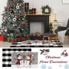 2 Pcs Doormats with Outdoor Rug Door Combo Set Coir Welcome and 27.5x43 inch Buffalo Plaid Layering Rug Black White Gray - 4 of 4