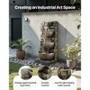 VEVOR Outdoor Water Fountain, 35.63 in Height Fountain and Waterfall, 4-Tier Floor Standing Cascading Fountains with Light and Pump, Gray - 3 of 4