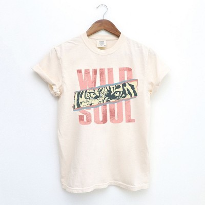Simply Sage Market Women's Wild Soul Tiger Short Sleeve Garment Dyed Tee