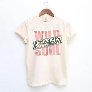 Simply Sage Market Women's Wild Soul Tiger Short Sleeve Garment Dyed Tee - 1 of 4