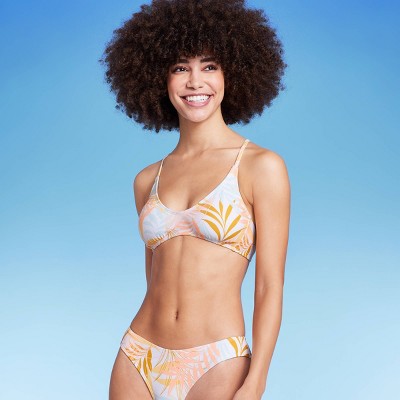 Women's Scoop Bralette Bikini Top - Wild Fable™ Tropical Print