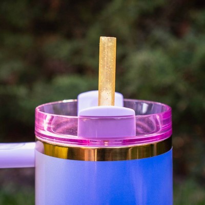 (Total 3 packs 12 straws)CharCharms 4pk 20oz, 30oz, 40oz Water Bottle Straws Wicked 2 Glinda
