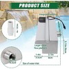 17.7" Pool Fountain Stainless Steel Pool Waterfall Spillway with Pipe Connector - 2 of 4