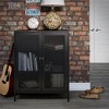 RealRooms Shadwick 2 Door Storage Cabinet-Mesh Metal Locker - image 2 of 4