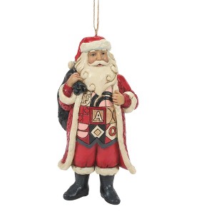 Jim Shore 4.5 Inch Santa W/Toy Bag Ornament F A O Schwarz Tree Ornaments - 1 of 3