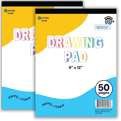 Sketch Pad for Kids - 9" x 12" Kids Drawing Pad, 50 Sheets - by Enday