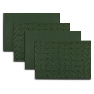 Dainty Home Lausanne Reversible Premium Vegan Leather 12" x 18" Placemats Set of 4
