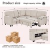 TiramisuBest 6-Seat Modular Corduroy Sectional Sofa, L-Shaped Couch with Footstool, Storage, Removable Covers, Olive Green - 4 of 4