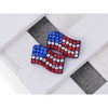 Alilang Patriotic American Flag Stud Earrings with Red, White, and Blue Crystal Rhinestones - 4 of 4