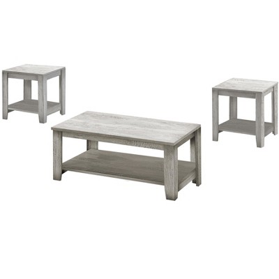 Gray Laminate Rectangular Coffee and End Table Set