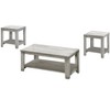 Monarch Specialties Table Set 3Pcs Set Coffee End Side Accent Living Room Laminate Grey Transitional - 3 of 4