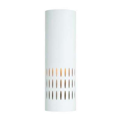 Dimmable Dash Aged Brass & White Metal 1-Light Wall Sconce