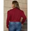 Plus Size Cardigan Sweaters for Women Open Front Long Sleeve Loose Knit Short Sweater - 4 of 4