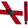 CTM Men's Elastic with Anti Slip Pin Clip 1 1/2 Inch Solid Suspenders - 4 of 4