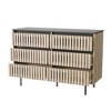 Fluted MDF + Metal Modern Minimalist 6-Drawer Bedroom Storage Cabinet dressers with Large Capacity and Handleless Design - 2 of 4