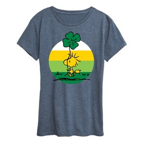 Women's - Peanuts - Woodstock Shamrock Short Sleeve Graphic T-Shirt - 1 of 4