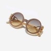 Anna-Kaci Women's Round Frame Sunglasses with Gold Temple Hardware and UV400 Lenses for Retro Modern Style - 3 of 4