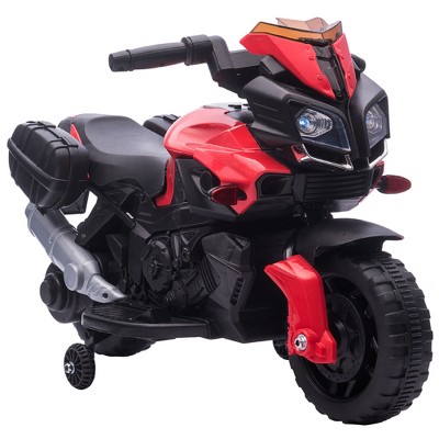6-Volt Red Electric Kids Motorcycle with Training Wheels