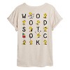 Women's - Peanuts - Woodstock Grid Oversized Graphic T-Shirt - 2 of 4