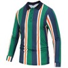 Mens Polo Shirts Vintage Vertical Striped Lapel Collar Button Down Golf Football Sports T Shirt - 4 of 4