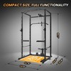 Power Cage, Squat Rack with LAT Pulldown - 1600LBS Multi-Functional Home Gym w/Cable Pulley System, Dip Bars & Landmine Attachment - 4 of 4