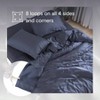 Bamboo Viscose Duvet Cover Set, 100 Organic, Buttery Soft, Cooling, 90x90 Sapphire, Full/Queen - 3 of 3