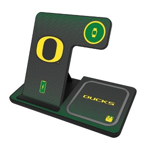 Keyscaper University of Oregon Ducks Linen 15-Watt 3 in 1 Charging Station - 1 of 4