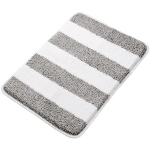 Solid Gray Water Absorb Bathroom Mat, Mat Size: Medium
