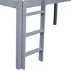 Sapphtopaz Twin Size Low Loft Bed with Slide for Kids,Space-Saving Loft Bed Frame with Guardrails & Ladder for Teens Kids Beds for Bedroom - 3 of 4