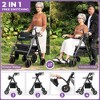 JUJABU Heavy-Duty 2-in-1 Rollator Walker & Transport Chair for Seniors, Foldable, with Seat, All-Terrain Wheels and Hand Brakes - 2 of 4