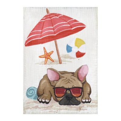 Evergreen Summer Beach Burlap House Flag 28 x 44 Inches Outdoor Decor for Homes and Gardens