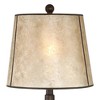 Franklin Iron Works Naomi Industrial Rustic Table Lamp 25" High Bronze with USB Charging Port Mica Shade for Bedroom Living Room Bedside Office Desk - 3 of 4